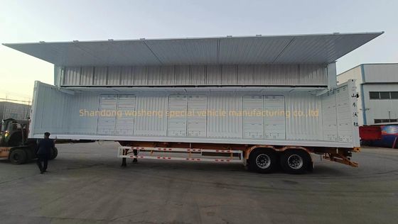 2 3 4 Achsen Seitenwand Hydraulische offene Flügel Lieferwagen Semi-Anhänger für schwere Güter