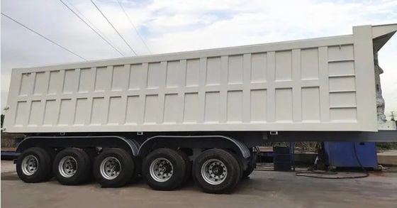 3 Achsen U-Form Hydraulischer Kipper Hinterdump Truck Halbanhänger mit FUWA/Wosheng Achsen