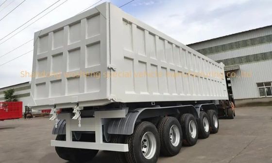 5 Achsen Hydraulischer Hinterdump Semi-Anhänger Ende Tipper mit Q345B / T700 Stahl Hauptstrahl