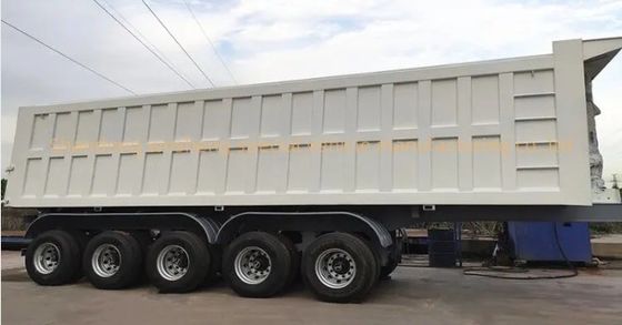 5 Achsen Hydraulischer Hinterdump Semi-Anhänger Ende Tipper mit Q345B / T700 Stahl Hauptstrahl