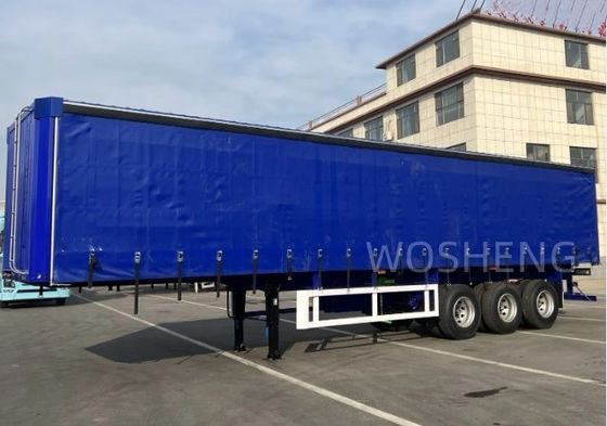 40 45 53 Ft Lieferwagenbox Schiebe-PVC-Plattenseite Vorhang Halbanhänger 40 Tonnen Nutzlast