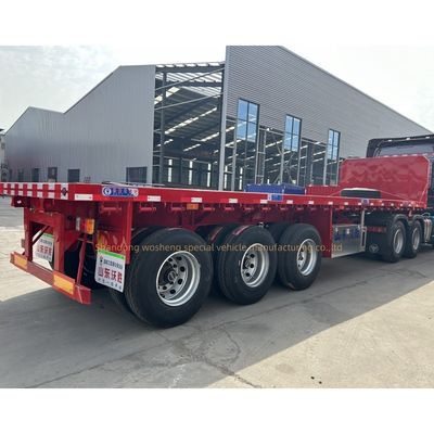 3 oder 4 Achsen Schiffsfracht und 20ft 40ft Container Flatbed Trailer mit 50tons Max Nutzlast