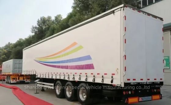 WS Anpassungsfähige Dreiachsige Leinwand Seitenvorhang Behälter Semi-Anhänger Auf Wunsch des Kunden