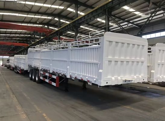 Seitenwand-LKW-Transport 3-Achse 13m Stahl-Halbanhänger mit mechanischer Aufhängung