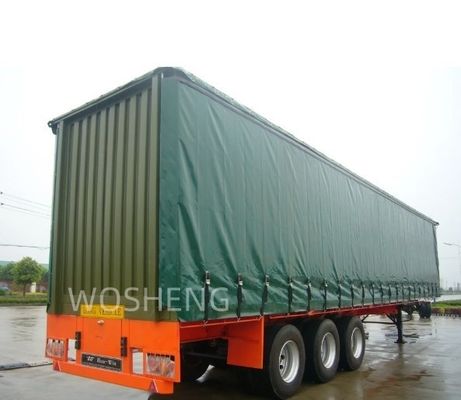 3 Achsen 40ft 45ft Weißes Vorhang Seitenschleiffahrzeug Halbanhänger für Lkw-Anhänger
