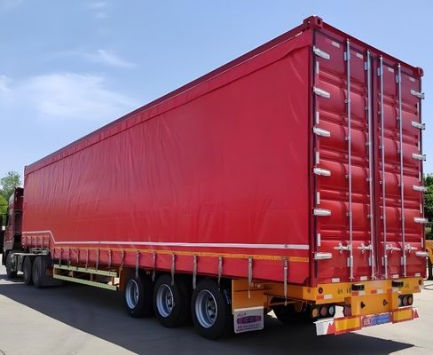 3 Achsen 40ft 45ft Weißes Vorhang Seitenschleiffahrzeug Halbanhänger für Lkw-Anhänger