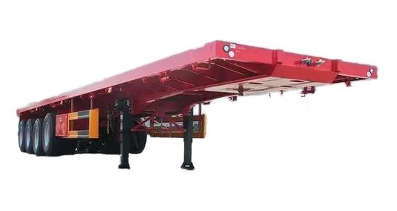 Beruflicher 3-Achsen-Flachbettanhänger für den Transport von Stahlmaterial für Containerfracht