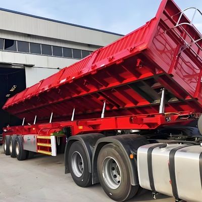 Blattfeder und Hauptstrahl 13 m Seitendump Semi-Anhänger für den Transport von Weizengewinn