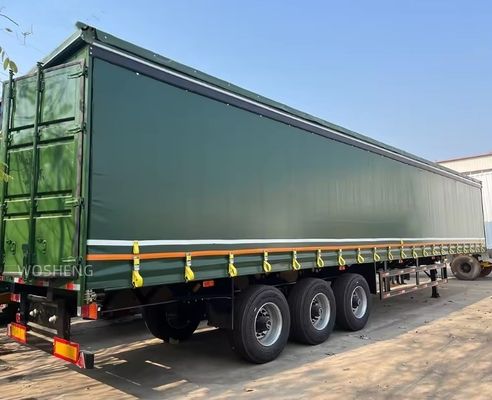 Bestseller Nachfrage des Kunden Semi-Trailer mit 3 Achsen 40ft 45ft Grüner Seitenzaun