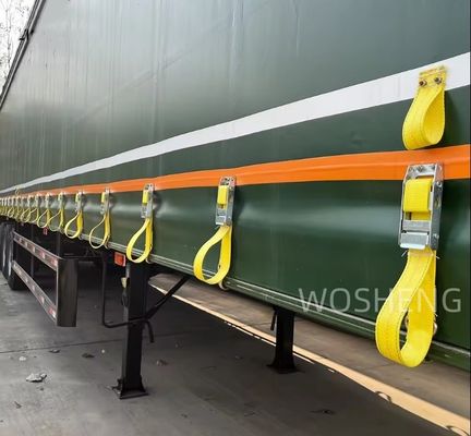 Bestseller Nachfrage des Kunden Semi-Trailer mit 3 Achsen 40ft 45ft Grüner Seitenzaun