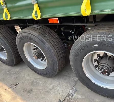 Bestseller Nachfrage des Kunden Semi-Trailer mit 3 Achsen 40ft 45ft Grüner Seitenzaun