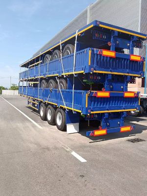 3 Achsen 50 Tonnen Seitenwand Semi-Anhänger Frachttransport mit Reifen 12.00R22.5 Optional