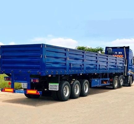 3 Achsen 50 Tonnen Seitenwand Semi-Anhänger Frachttransport mit Reifen 12.00R22.5 Optional