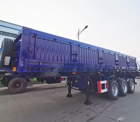Semi-Anhänger mit drei Achsen, hydraulischer Aufzug, Seitenkipper, Seitendump, mit maximaler Nutzlast von 30-100 t