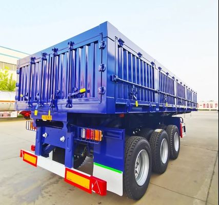 Semi-Anhänger mit drei Achsen, hydraulischer Aufzug, Seitenkipper, Seitendump, mit maximaler Nutzlast von 30-100 t