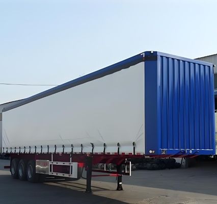 Q345B T700 10 Tonnen 13 Tonnen 16 Tonnen 3 Achsen Seitenvorhang Lkw Semianhänger für den Transport