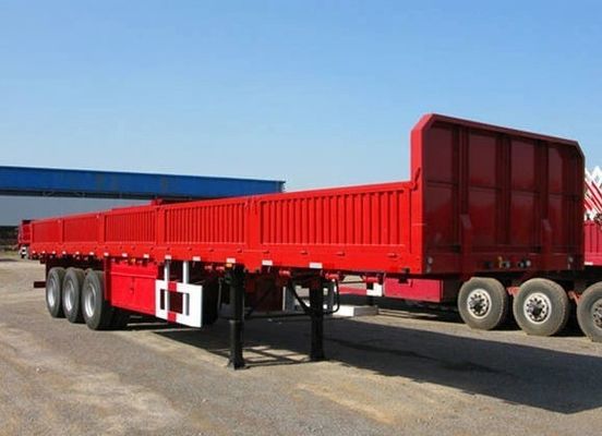 Konstruktion 3 Achsen Seitenwand Semi-Anhänger Gütertransport Zaun Typ Flachbett-Semi-Anhänger