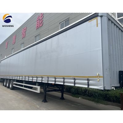 Zusammengestellte 3 Achsen PVC Stoff Vorhang Halbanhänger für Seitenvorhang Box offene Lkw-Anhänger