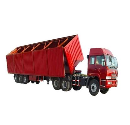 Wosheng Tri-Axle Hydraulischer Aufzug Seitenkippler Seitendump Semi-Anhänger Seitenkipp-Anhänger
