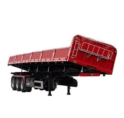 Wosheng Tri-Axle Side Dump Trailer mit hydraulischem Aufzug und Abmessungen 13000*2550*2900mm