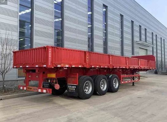 Wosheng Tri-Axle Side Dump Trailer mit hydraulischem Aufzug und Abmessungen 13000*2550*2900mm