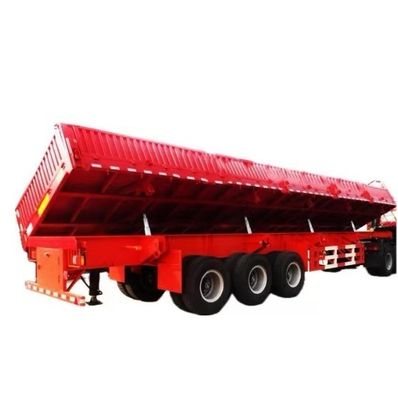 Direkt verkaufen Tri-Achs Hydraulic Lift Side Tipper Side Dump Semi Trailer mit Design