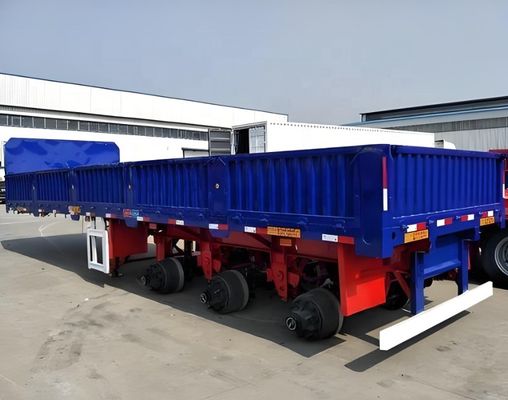 3 Achsen Fall Seitenwand Semi-Anhänger geeignet für den Transport von Fracht Zaun Design