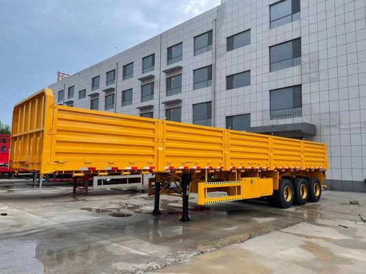 Stahl 3 Achse 40ft 12,4m Zaun Ladung Semi Anhänger Seitenwand Lkw Anhänger für Schüttladung