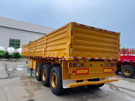 Stahl 3 Achse 40ft 12,4m Zaun Ladung Semi Anhänger Seitenwand Lkw Anhänger für Schüttladung