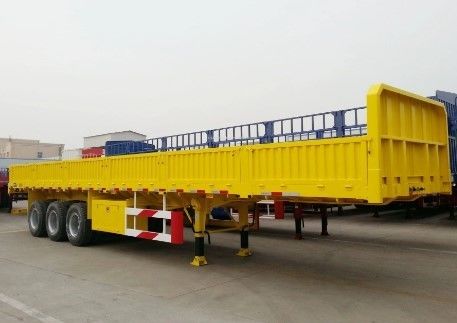 Stahl 3 Achse 40ft 12,4m Zaun Ladung Semi Anhänger Seitenwand Lkw Anhänger für Schüttladung