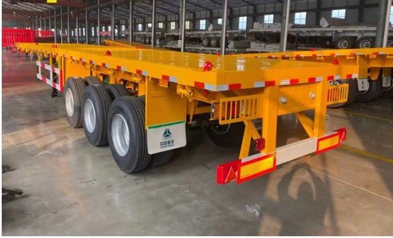 30-80 Tonnen 2 3 4 Achsen 20 40 45 Fuß Flachbett Semi-Trailer mit und anpassbare Größe