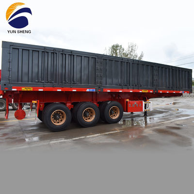WS Steintransport Dauerhafte 3 Achsen 50 Tonnen Seiten-Dump Truck Halbanhänger Tipper für Lösung