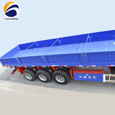 Highly 3 Axle 12,8m Side Dump Trailer Rim 9,0-22,5 Semi-Trailer für Lastwagen von Wosheng