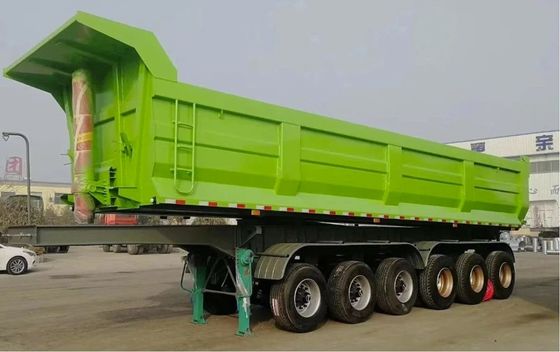 45Cbm 60Ton Dump Truck Anhänger Rücken Dump Trailer für Sandstein Getreide Transport