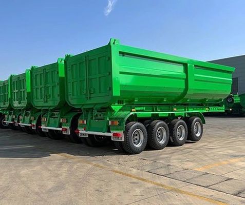 45Cbm 60Ton Dump Truck Anhänger Rücken Dump Trailer für Sandstein Getreide Transport