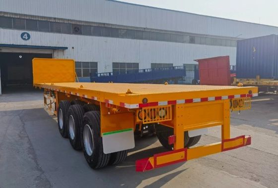 3 Achsen Flachbett-Container-Lkw-Anhänger Halbflachbett-Fracht-Halbanhänger mit Felge 9.0-22.5
