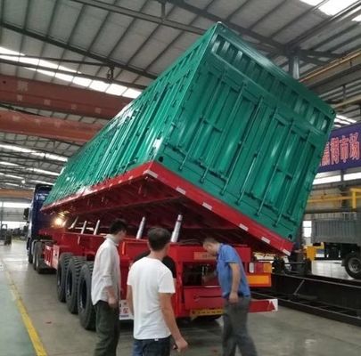 3 Achsen Seitenabschiebung Tipper Dump Semi-Anhänger mit 28 Tonnen Landeantrieb und Anpassung