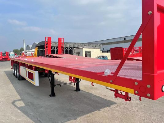 20/40/45 Fuß Flachbett- und Containerträger Flachbett-Sepiauflieger mit Q345b Hauptstrahl