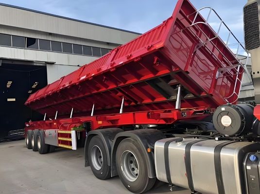 3 Achsen Seitenabschiebung Tipper Dump Semi-Anhänger mit 28 Tonnen Landeantrieb und Anpassung