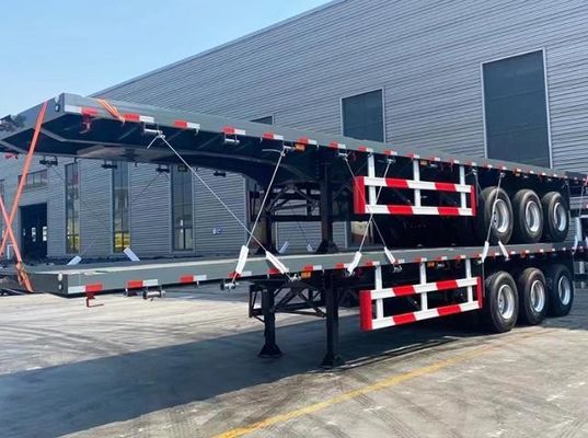 20/40/45 Fuß Flachbett- und Containerträger Flachbett-Sepiauflieger mit Q345b Hauptstrahl