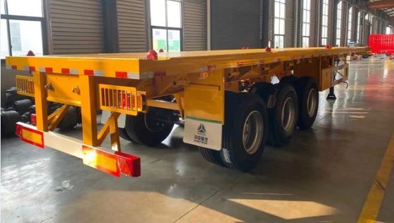 Wosheng's maximale Nutzlast 30000 kg 3 Achse 4 Achse Stahlbehälter Flachbett Semi-Trailer