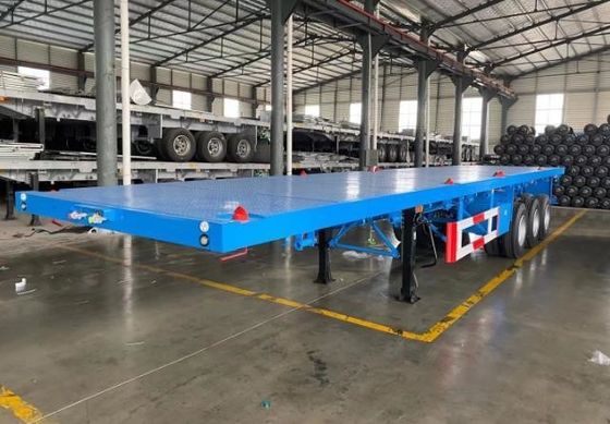 Wosheng's maximale Nutzlast 30000 kg 3 Achse 4 Achse Stahlbehälter Flachbett Semi-Trailer