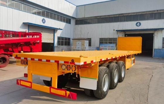 Wosheng's maximale Nutzlast 30000 kg 3 Achse 4 Achse Stahlbehälter Flachbett Semi-Trailer