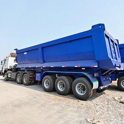 80T Dual Line Bremssystem U-Form Stahl Hydraulische Kippen Tipper Hinterdump Semi-Anhänger