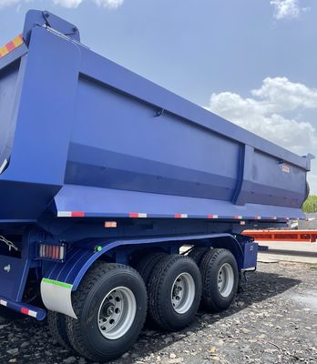 80T Dual Line Bremssystem U-Form Stahl Hydraulische Kippen Tipper Hinterdump Semi-Anhänger