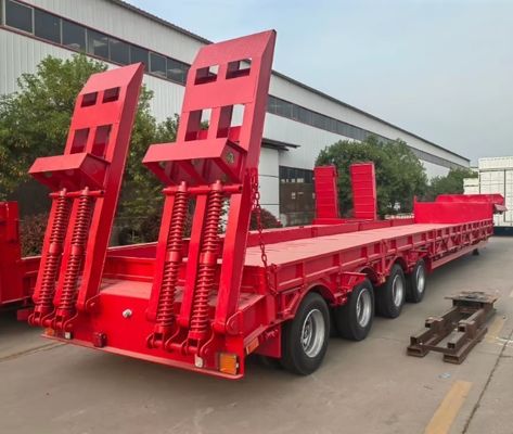 Luft- oder mechanische Aufhängung 3/4 Achs Lowboy-Semianhänger für den Transport mit Baggern