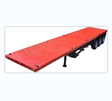 Dauerhafter Q345B Stahl-Hauptstrahl-Flachbett-Semi-Anhänger für den Containertransport von 20 ft 40 ft