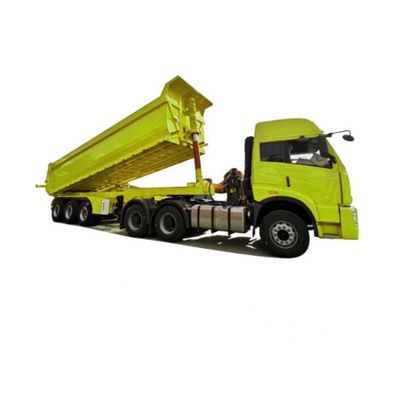 Lkw-Anhänger WS Aluminium-Drei-Achse-Hydraulische Getreide-Rückschub-Tipper Halb-Lkw-Anhänger