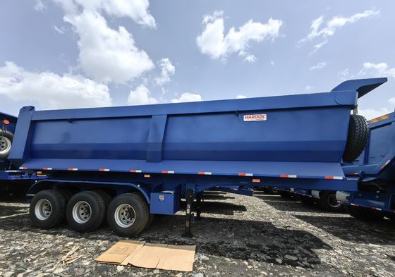 Lkw-Anhänger WS Aluminium-Drei-Achse-Hydraulische Getreide-Rückschub-Tipper Halb-Lkw-Anhänger