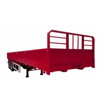 Stahlseitenwände Semi-Anhänger 3 Achsen 50 Tonnen Seiten-Flip-Anhänger 12400X2500X3650mm